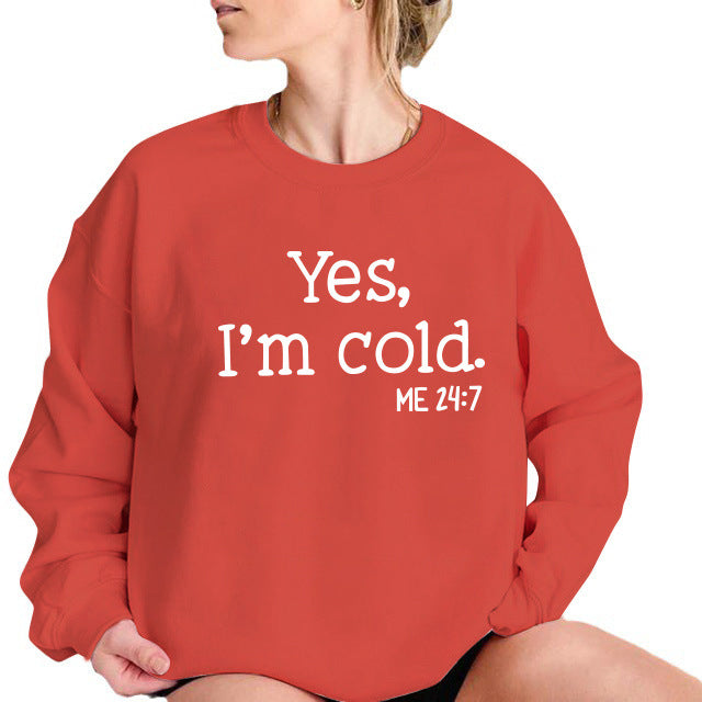 Back collar with velvet sweatshirt round neck letter print