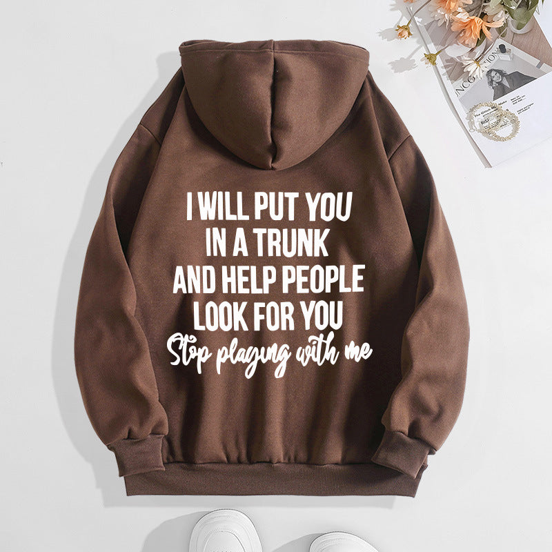 Printed hooded back collar with fleece hoodie