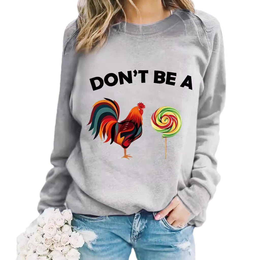 DONT rooster lollipop printed pullover sweatshirt
