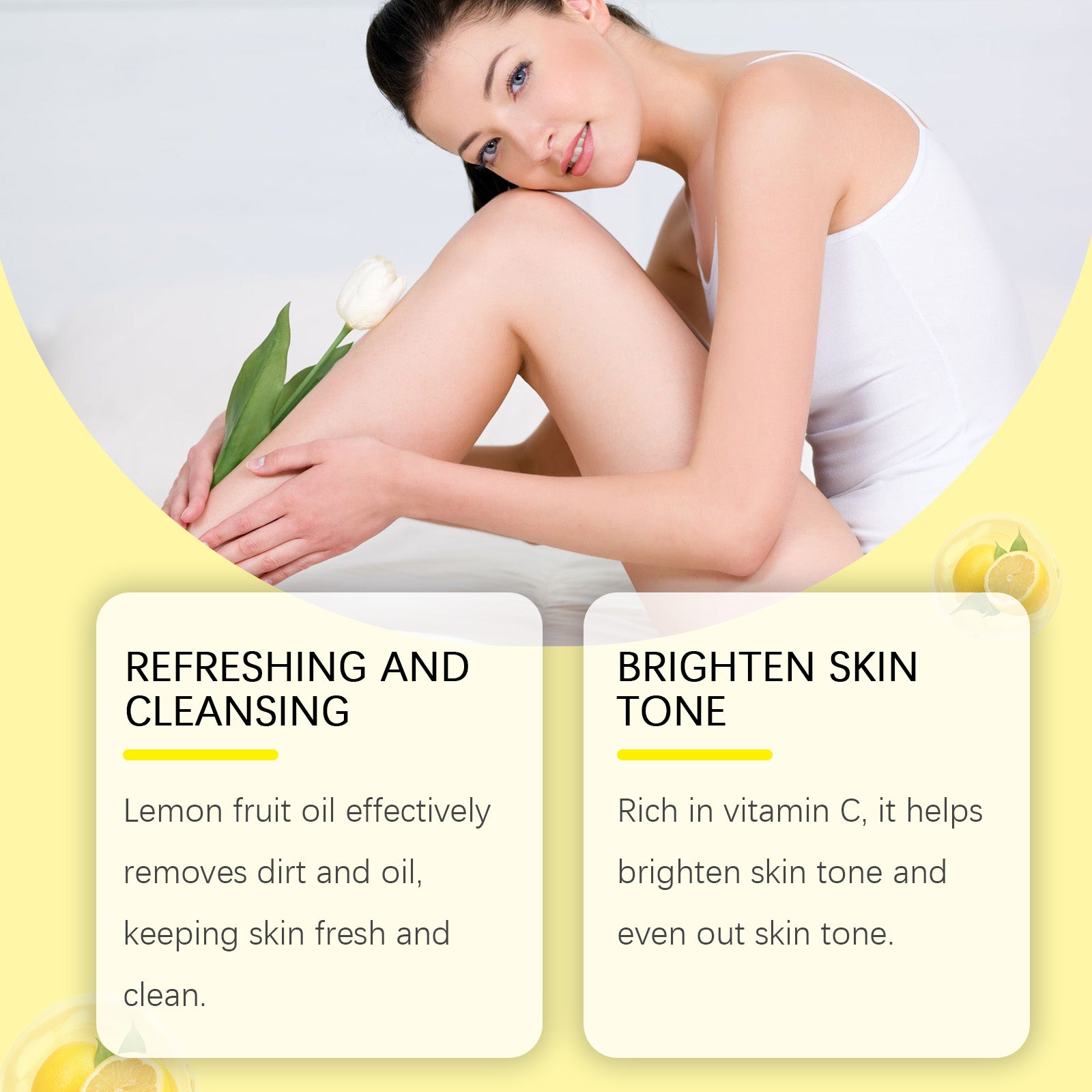 OceAura Lemon Herbal Vitamin C Soap Cleanser Body Skin Bath Mild Clean Refreshing Oil Control Skincare Soap