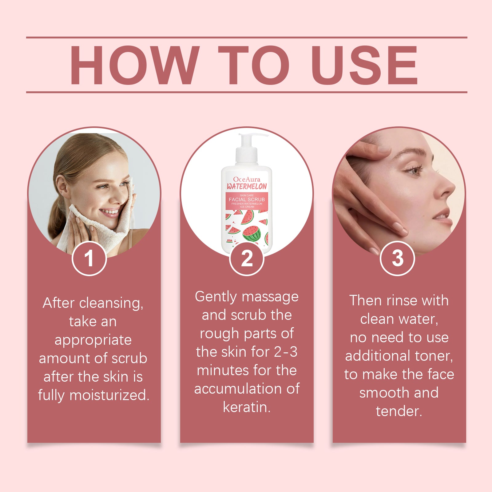 OceAura Gentle Exfoliating Scrub, Gently Cleanses And Moisturizes Face With A Delicate And Gentle Skin Scrub