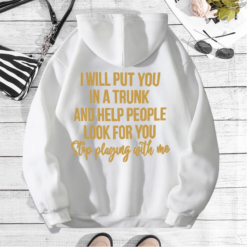 Printed hooded back collar with fleece hoodie