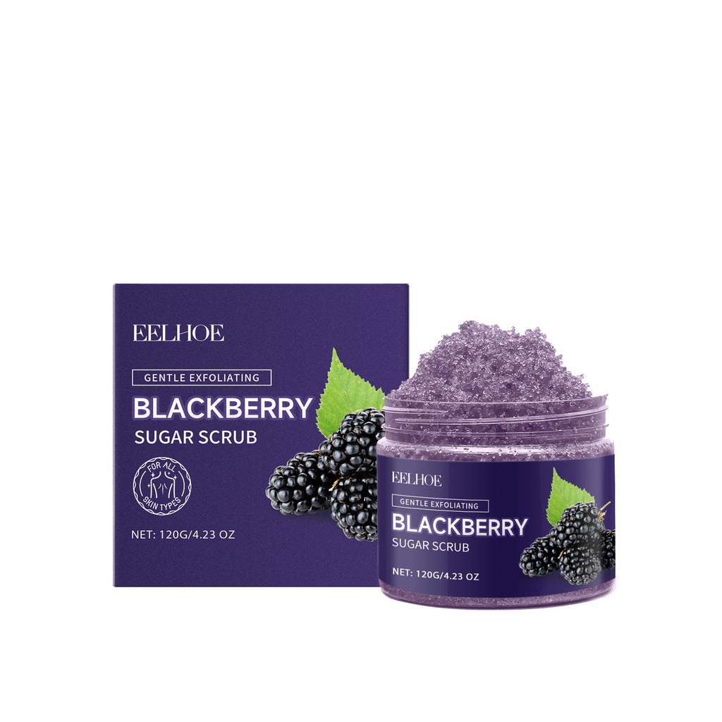 EELHOE Blackberry Sugar Body Scrub Gentle Cleansing Exfoliating Smooth Skin Hydrating Moisturizing Scrub