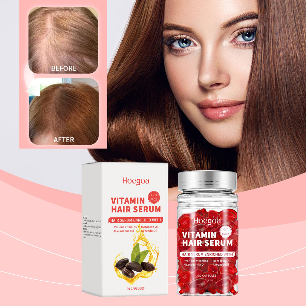 Hoegoa Morocco Hair Care Capsule, Nourishing And Repairing Hair Split End Broken Hair Dry Hair Care