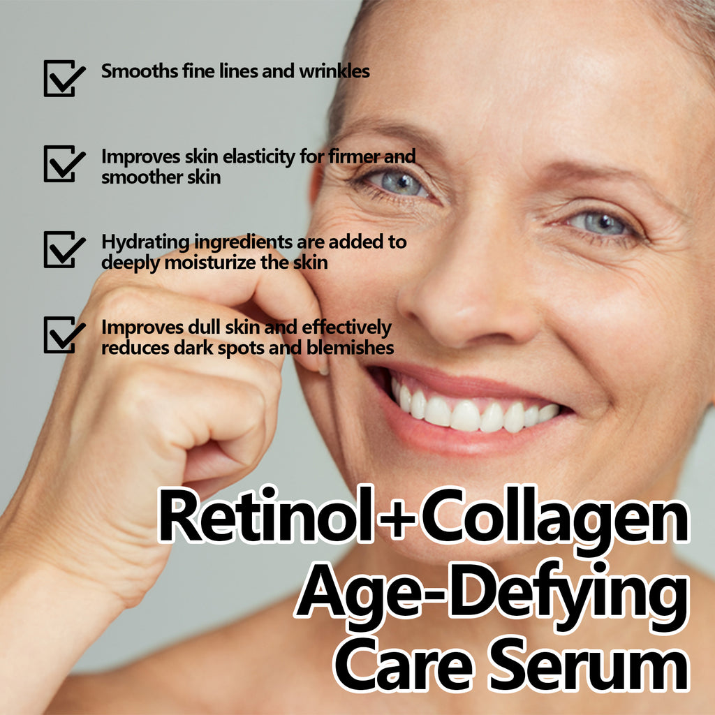 hoygi Retinol+Collagen Age-Defying Care Serum, Tighten Skin Anti-Wrinkle Anti-Aging Repair Pore Moisturizing Tender Skin