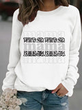Mama printed pullover sweatshirt