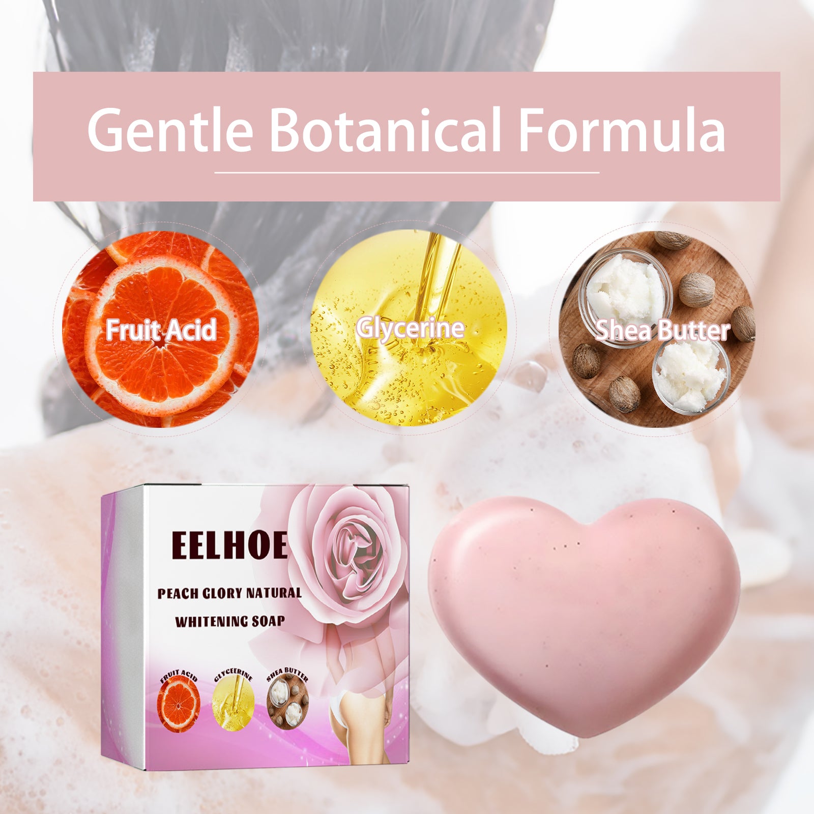 Bath Soap, Acne Removal Moisturizing Brightening Skin Body Cleansing Soap