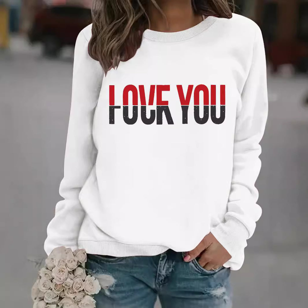 Round neck FOUFYOU printed pullover sweatshirt