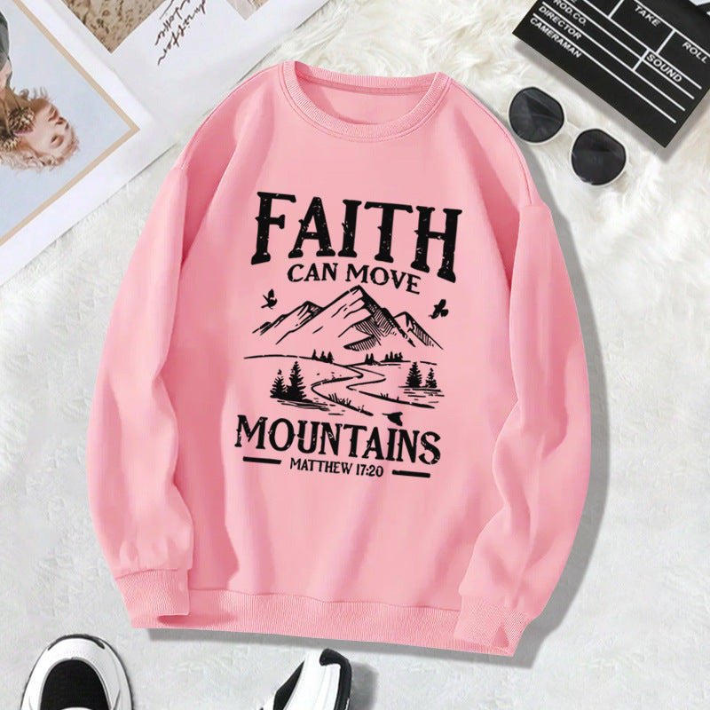 Back collar with velvet sweatshirt round neck letter print