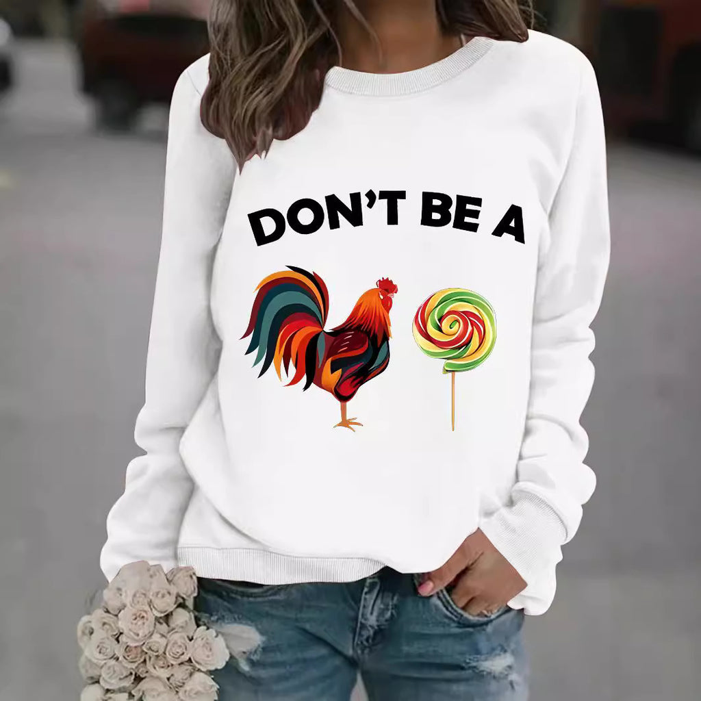 DONT rooster lollipop printed pullover sweatshirt