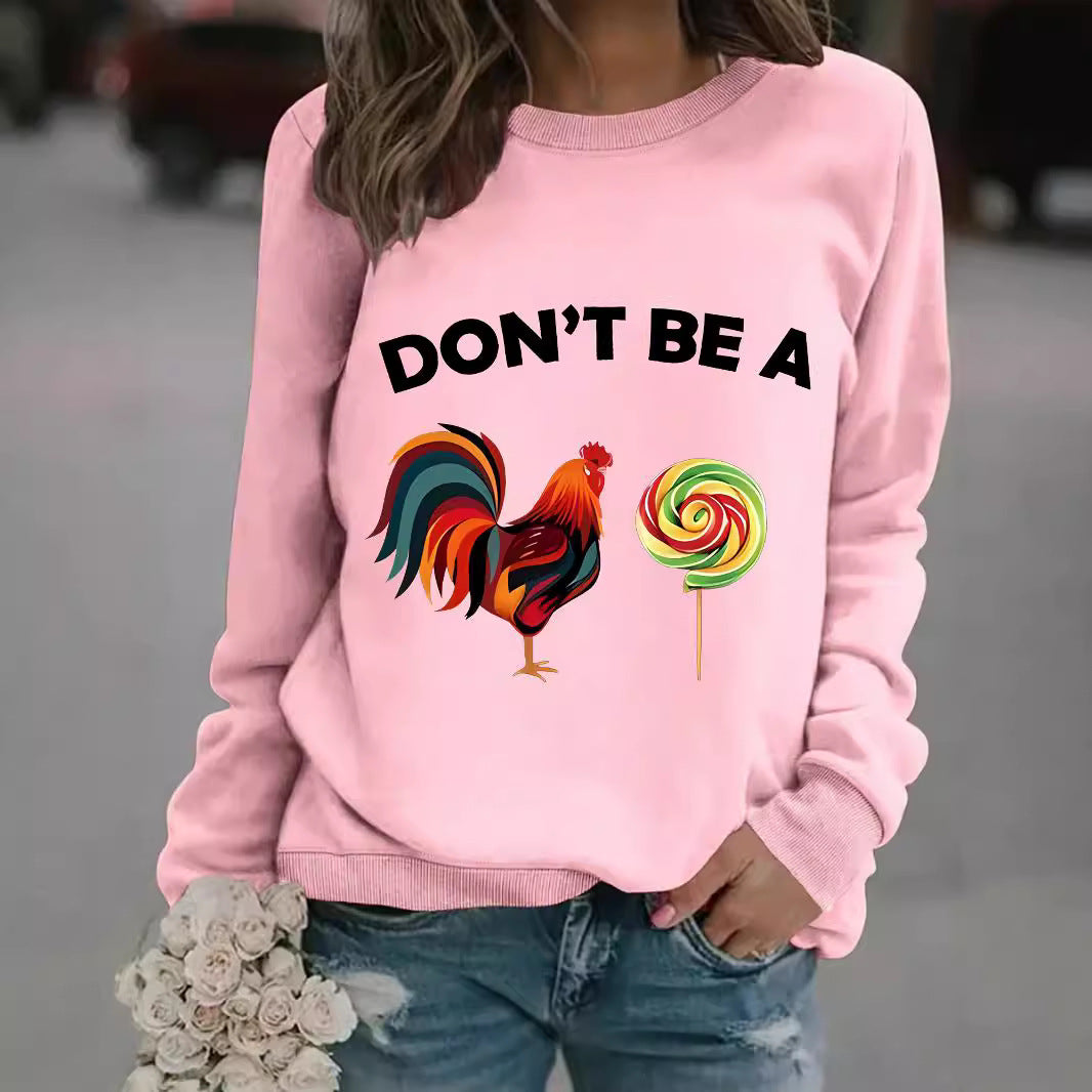 DONT rooster lollipop printed pullover sweatshirt