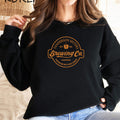Back collar with velvet sweatshirt round neck letter print
