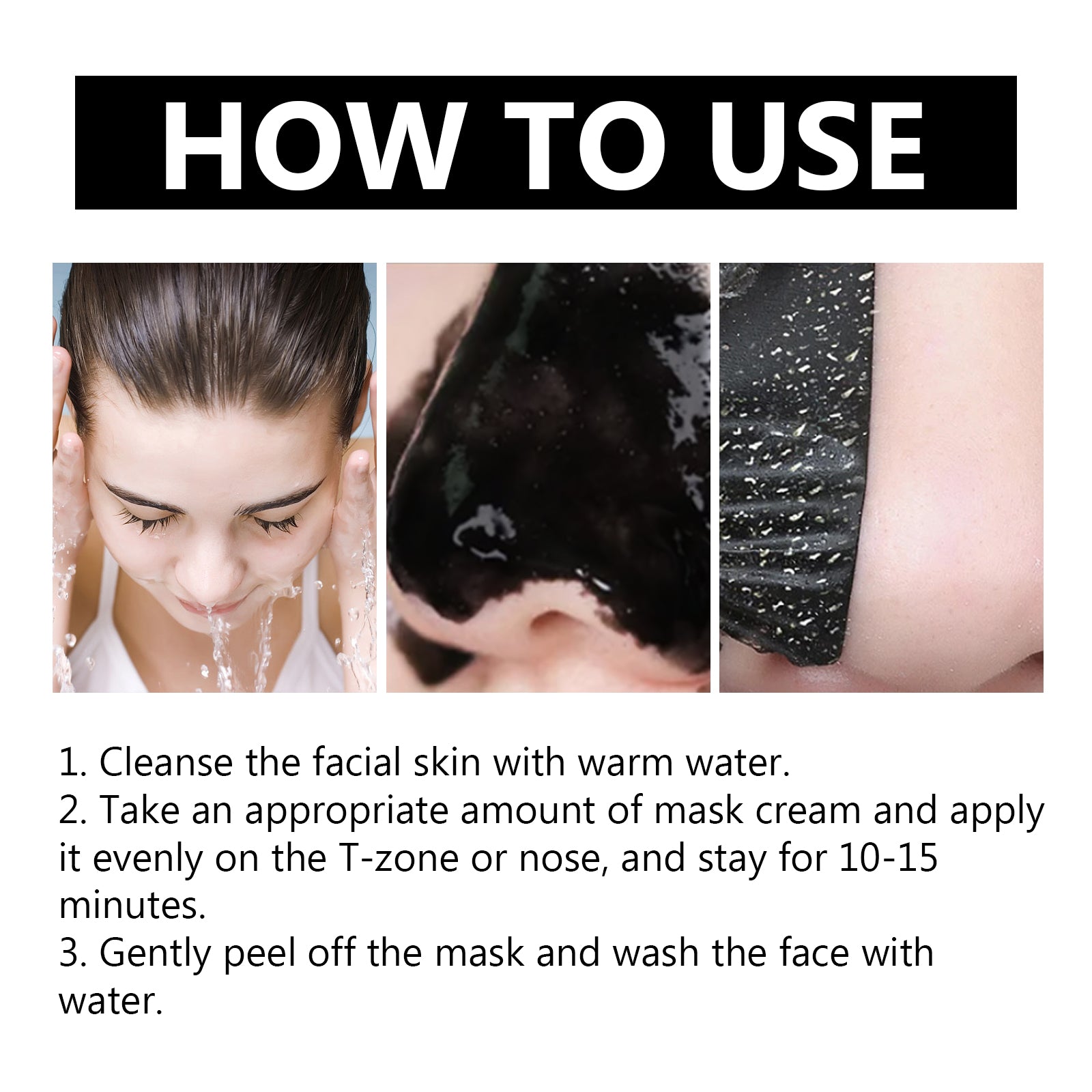 EELHOE Blackhead Removal Mask Deeply Cleanses Pores, Lightening Blackheads, Oil Control And Moisturizing Smear Peel Mask