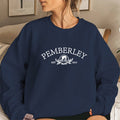 Back collar with velvet sweatshirt round neck letter print