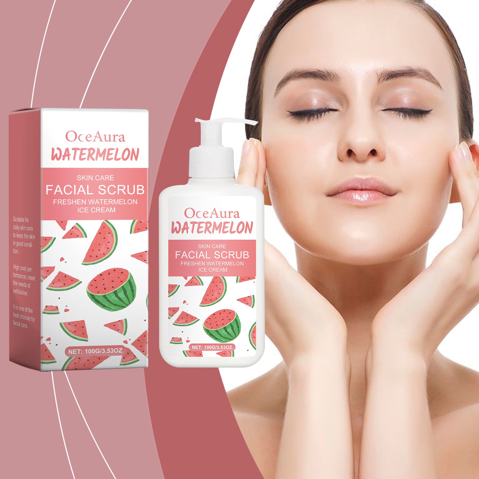 OceAura Gentle Exfoliating Scrub, Gently Cleanses And Moisturizes Face With A Delicate And Gentle Skin Scrub