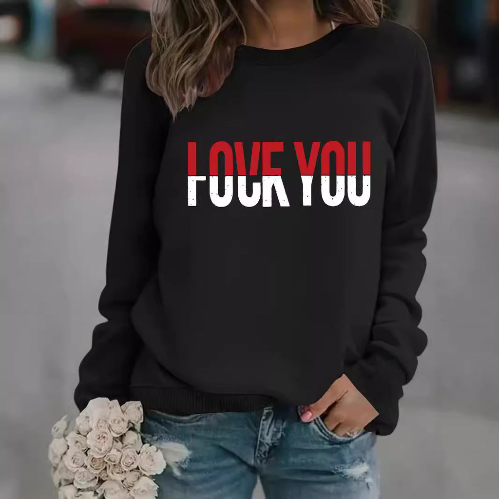 Round neck FOUFYOU printed pullover sweatshirt