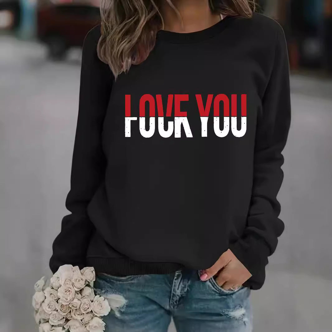 Round neck FOUFYOU printed pullover sweatshirt