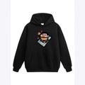 style casual design hoodie with cartoon character long sleeve top for men