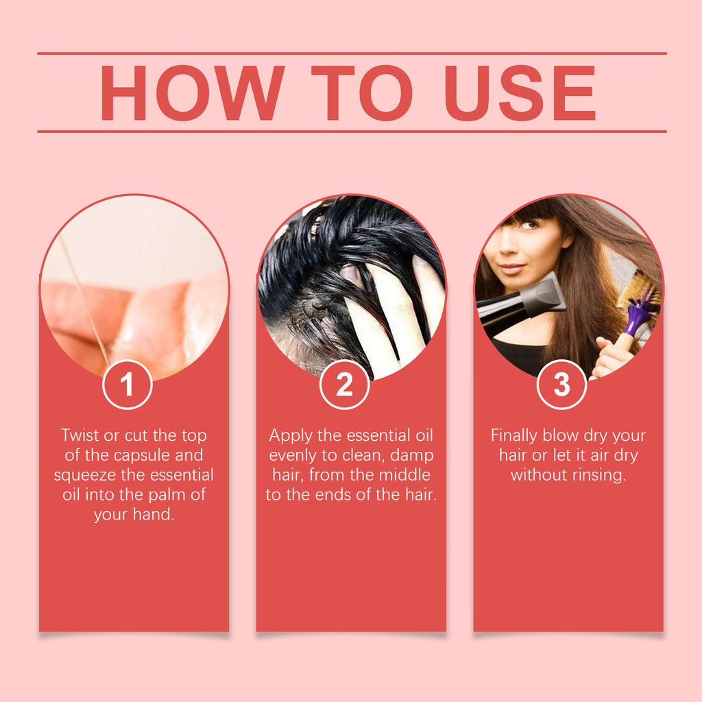 Hoegoa Morocco Hair Care Capsule, Nourishing And Repairing Hair Split End Broken Hair Dry Hair Care