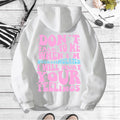 Letter printed hooded sweatshirt with back collar and fleece