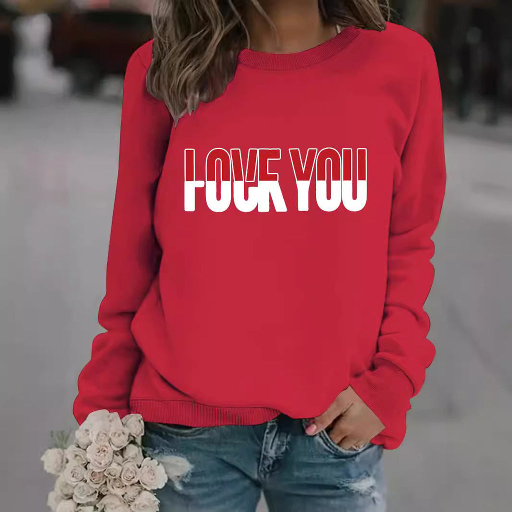 Round neck FOUFYOU printed pullover sweatshirt