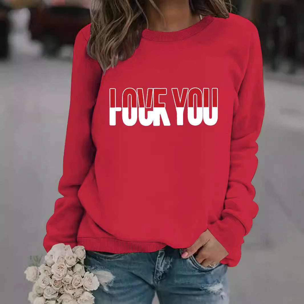 Round neck FOUFYOU printed pullover sweatshirt