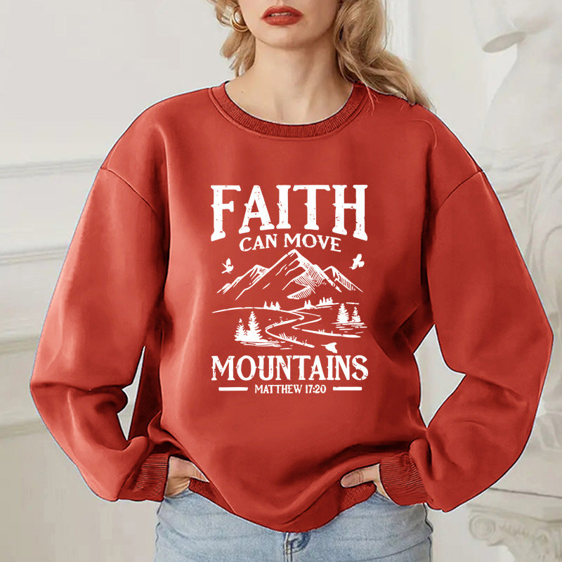 Back collar with velvet sweatshirt round neck letter print