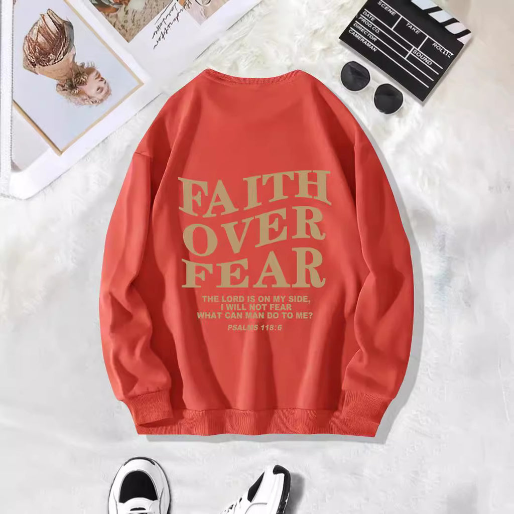 Back collar with velvet sweatshirt round neck letter print