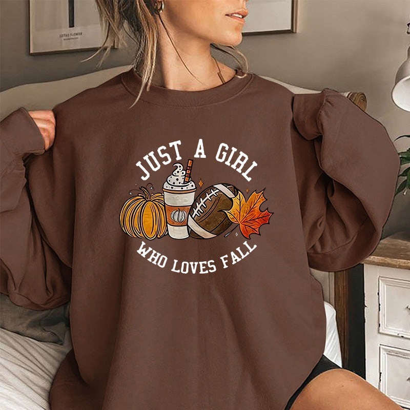 Back collar with plush hoodie round neck JUSTAGIRL pumpkin