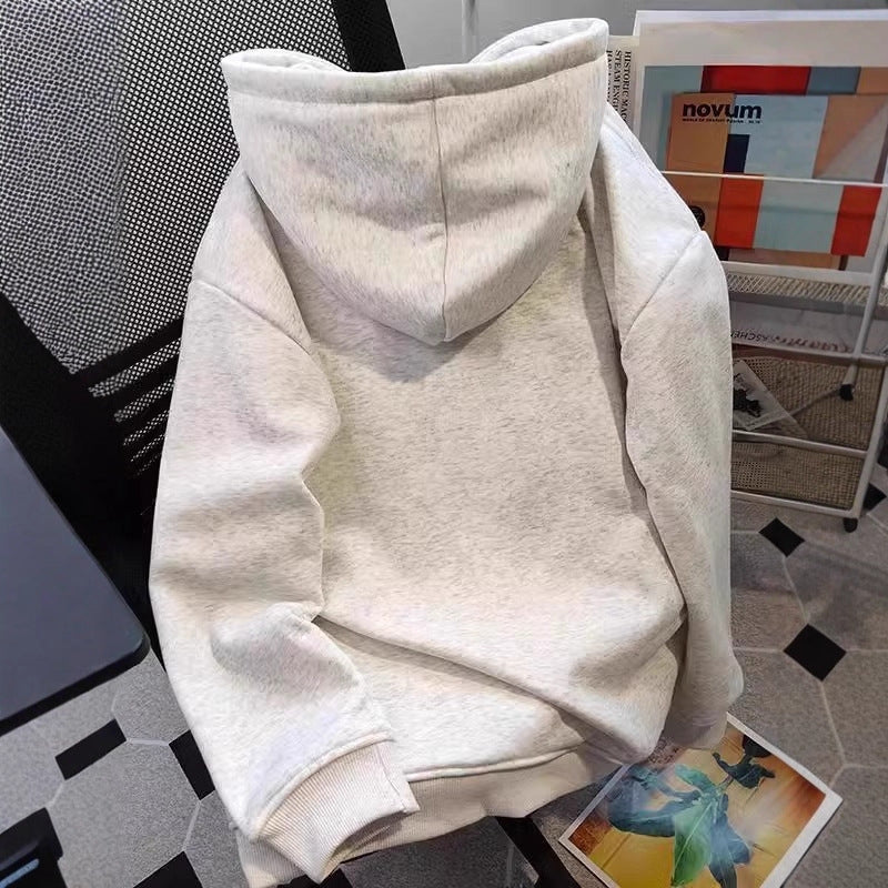 style casual design hoodie with cartoon character long sleeve top for men