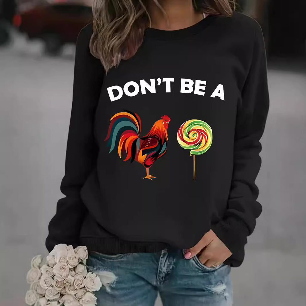 DONT rooster lollipop printed pullover sweatshirt