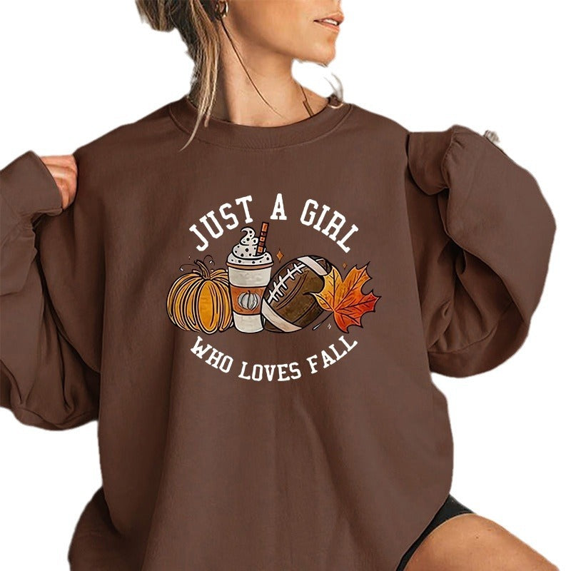 Back collar with plush hoodie round neck JUSTAGIRL pumpkin