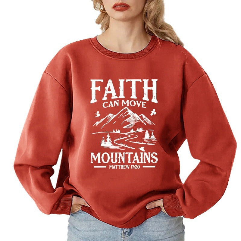 Back collar with velvet sweatshirt round neck letter print