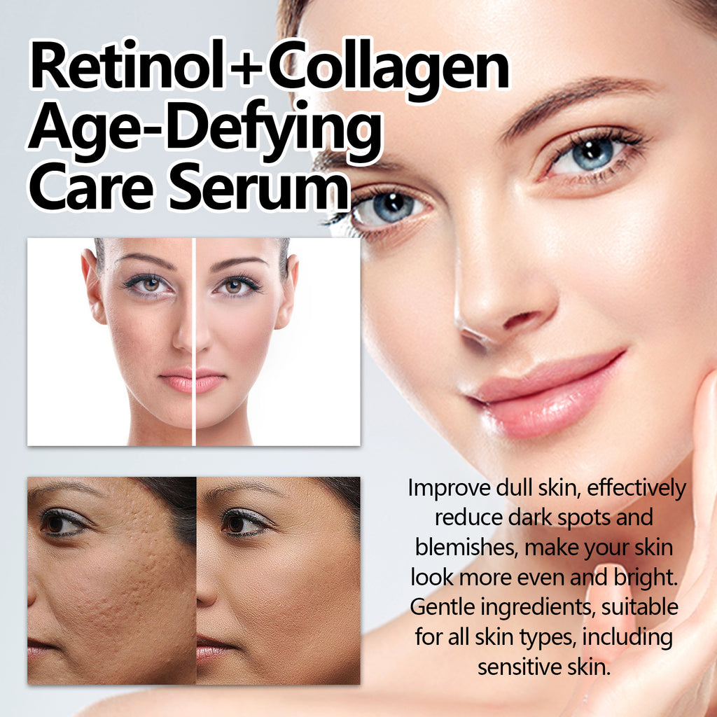 hoygi Retinol+Collagen Age-Defying Care Serum, Tighten Skin Anti-Wrinkle Anti-Aging Repair Pore Moisturizing Tender Skin
