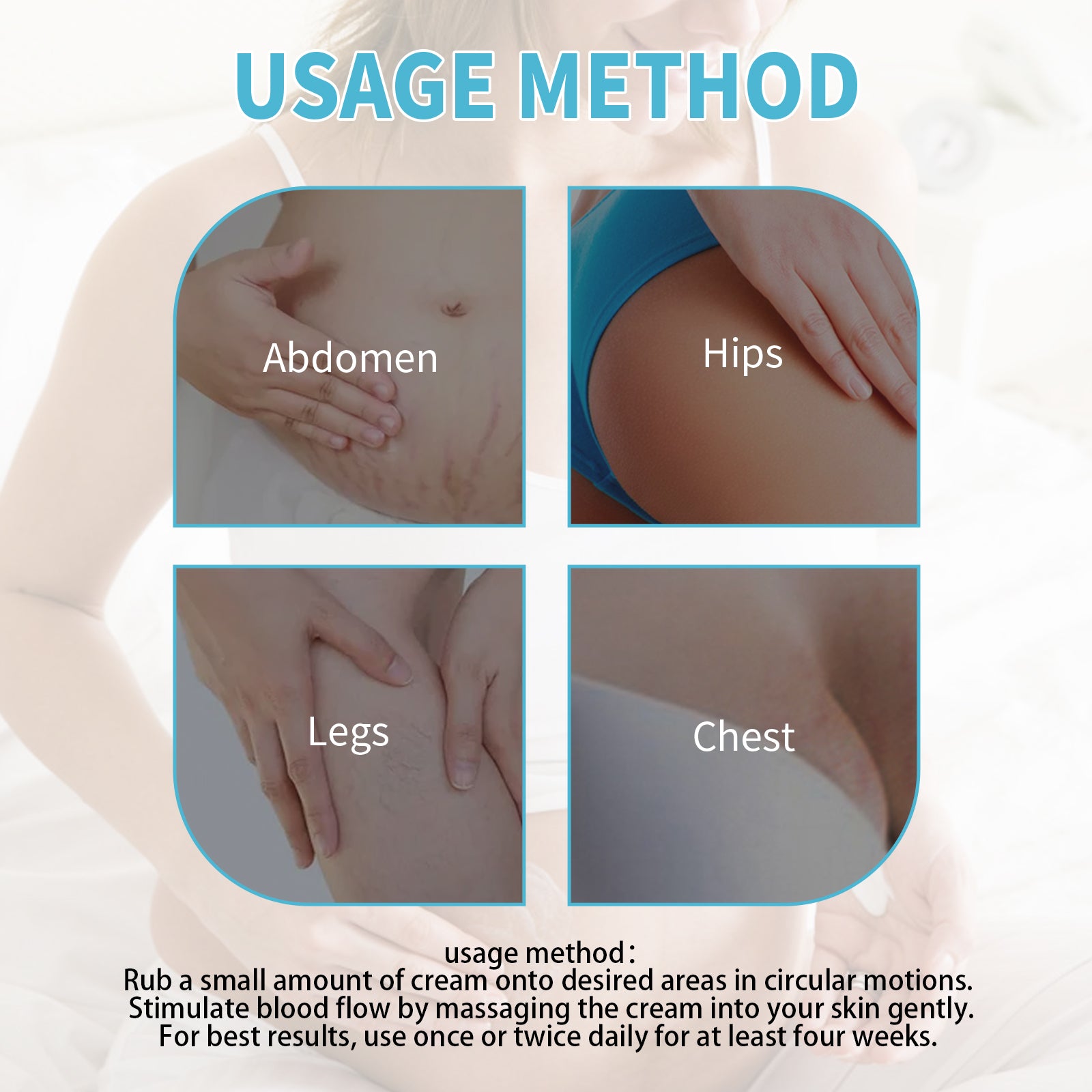 Stretch Marks Repair Cream, Moisturizing And Repairing Skin Lighten Pregnancy Scars Smooth Skin Care Cream