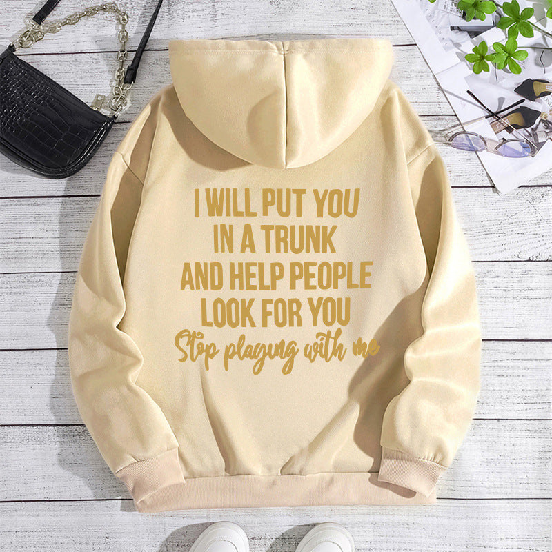 Printed hooded back collar with fleece hoodie