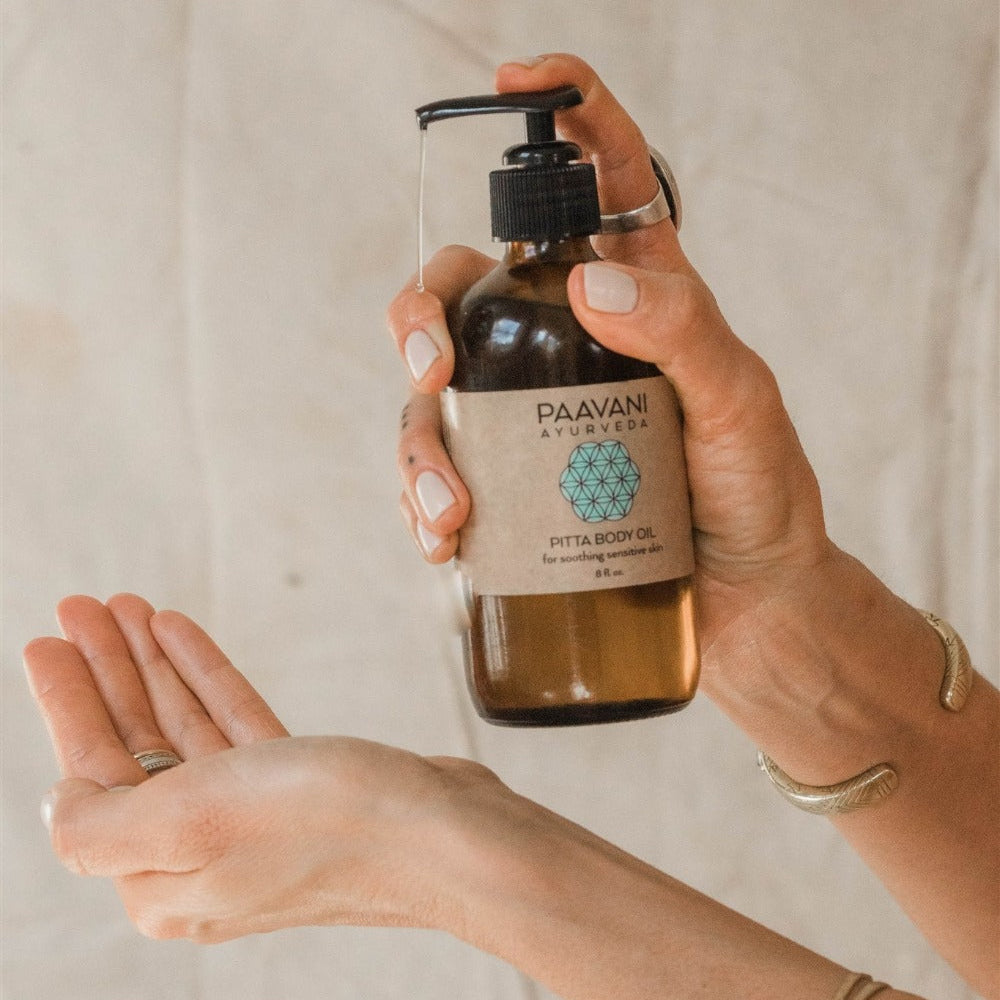 Pitta Body Oil | Cooling Ayurvedic Abhyanga Oil for Sensitive Skin